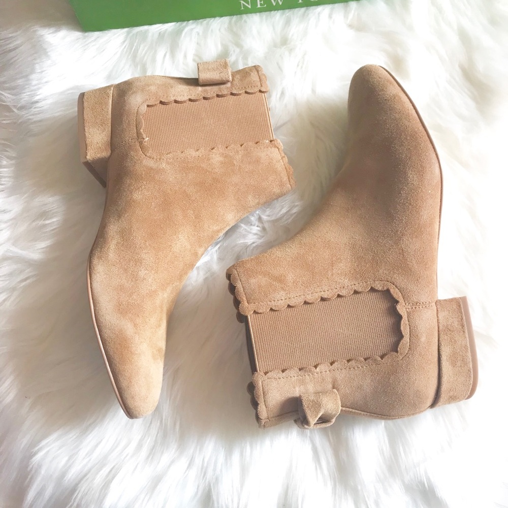 SOLD Kate Spade Biscotti Misti Suede Booties NIB - Picture 4 of 8